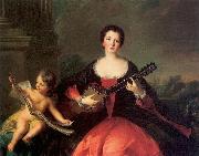 Portrait of Philippine elisabeth d'Orleans or her sister Louise Anne de Bourbon Jjean-Marc nattier